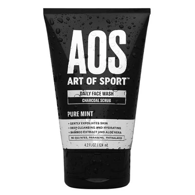 Art of Sport Daily Face Wash Charcoal Scrub  4.2oz