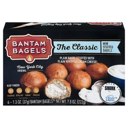 Bantam Bagels Bantam Bagels the Classic Mini Plain Bagel Stuffed With Plain Whipped Cream Cheese!, the Classic