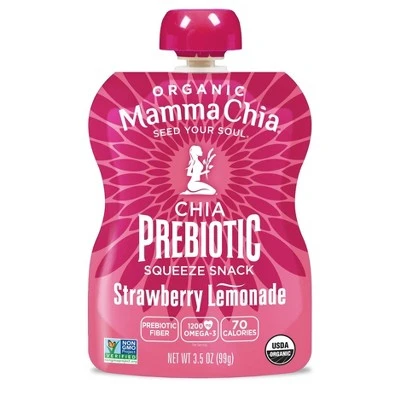 Mamma Chia Strawberry Lemonade Squeeze Vitality Snack  4ct