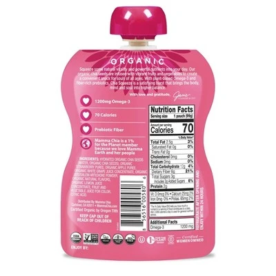 Mamma Chia Strawberry Lemonade Squeeze Vitality Snack  4ct