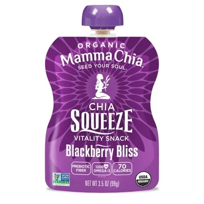 Mamma Chia Blackberry Bliss Chia Squeeze  3.5oz 4ct
