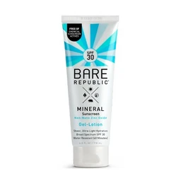 Bare Republic Bare Republic Mineral Body Gel Sunscreen Lotion  SPF 30  4 fl oz