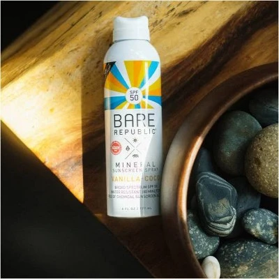 Bare Republic Mineral Sunscreen Vanilla Coco Spray SPF 50  6.0 fl oz