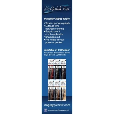 no gray Quick Fix Color Touch up Systems  Brown  0.5 fl oz