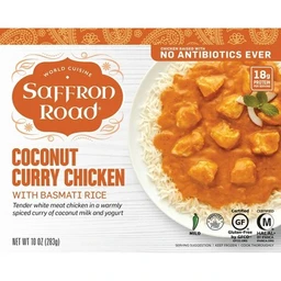 Saffron Road Saffron Road Coconut Curry Chicken With Basmati Rice Tender White Meat Chicken in a Warmly Spiced C