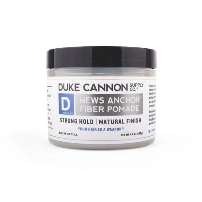 Duke Cannon Fiber Pomade Strong Hold Natural Matte Finish  4.6oz