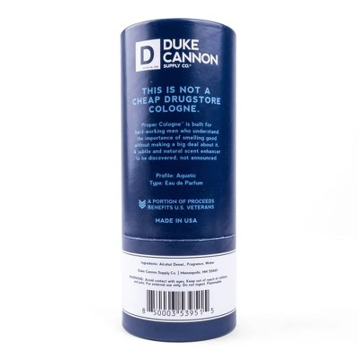 Duke Cannon Aquatic & Fresh Woods Seneca Men's Proper Cologne  1.7 fl oz