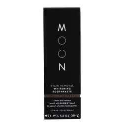 Moon Moon Stain Removal Fluoride Free Whitening Vegan Paraben + SLS Free Lunar Peppermint Toothpaste 4.