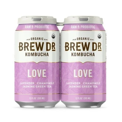 Brew Dr Kombucha Organic Love Jasmine, Lavender + Green Tea Kombucha, Love