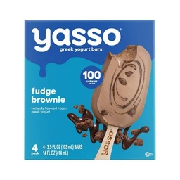 Yasso Yasso Frozen Greek Yogurt  Fudge Brownie Bars  4ct