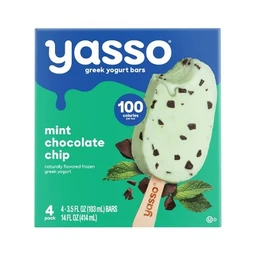 Yasso Yasso Frozen Greek Yogurt  Mint Chocolate Chip Bars  4ct