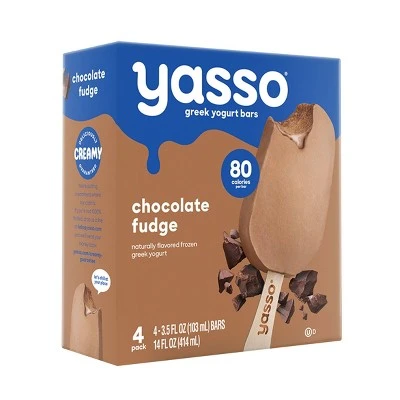 Yasso Frozen Greek Yogurt Chocolate Fudge Bars 4ct