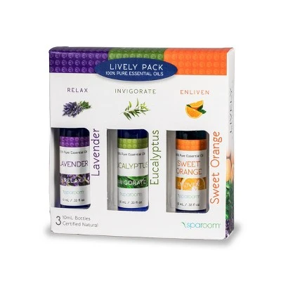 10ml 3pk 100% Pure Essential Oil Lavender Eucalyptus & Sweet Orange  SpaRoom