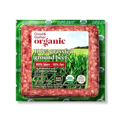 Organic 100% Grassfed 85/15 Ground Beef 1lb Good & Gather™