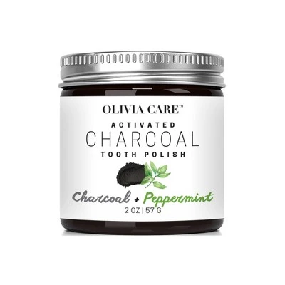 Activated Charcoal Tooth Polish Whitening Powder Peppermint 2oz