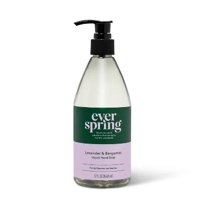Lavender & Bergamot Liquid Hand Soap  12 fl oz  Everspring™