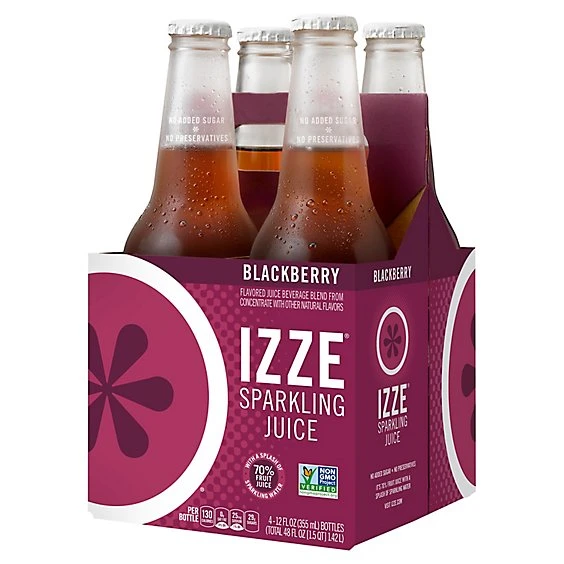 IZZE Sparkling Blackberry 4pk/12 fl oz Glass Bottles