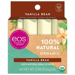 eos eos Natural Organic Lip Balm Sticks Vanilla Bean 4pk