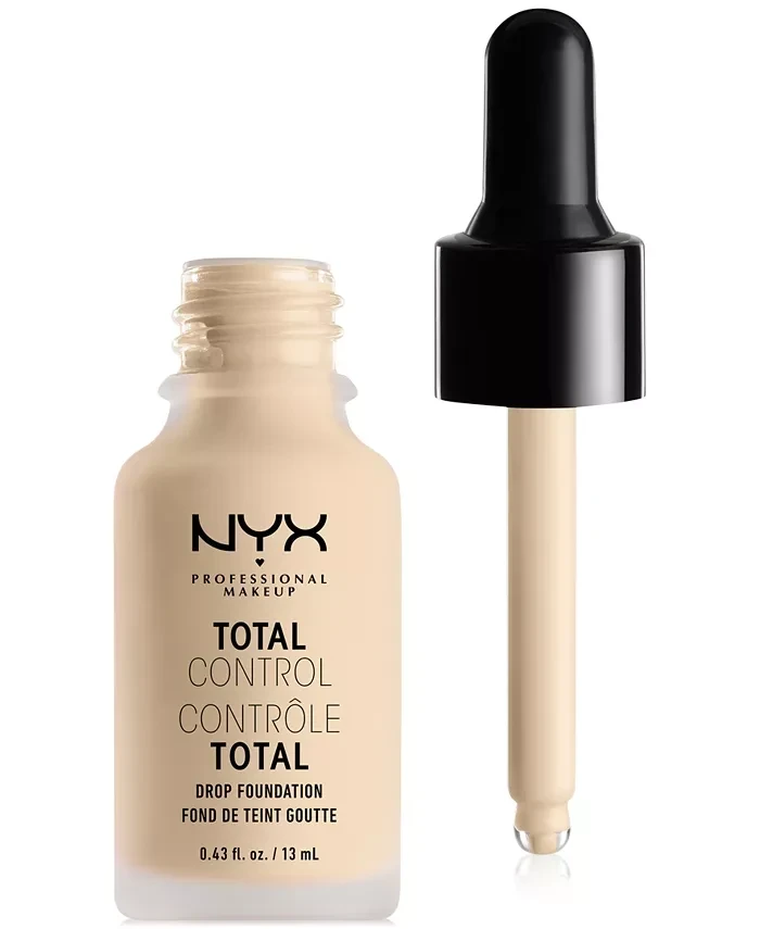 NYX Professional Makeup Total Control Drop Foundation  Deep/Tan Shades  0.43 fl oz