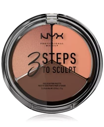 NYX Professional Makeup Nyx 3 Steps to Sculpt, Face Sculpting Palette, Light 3 Sts02