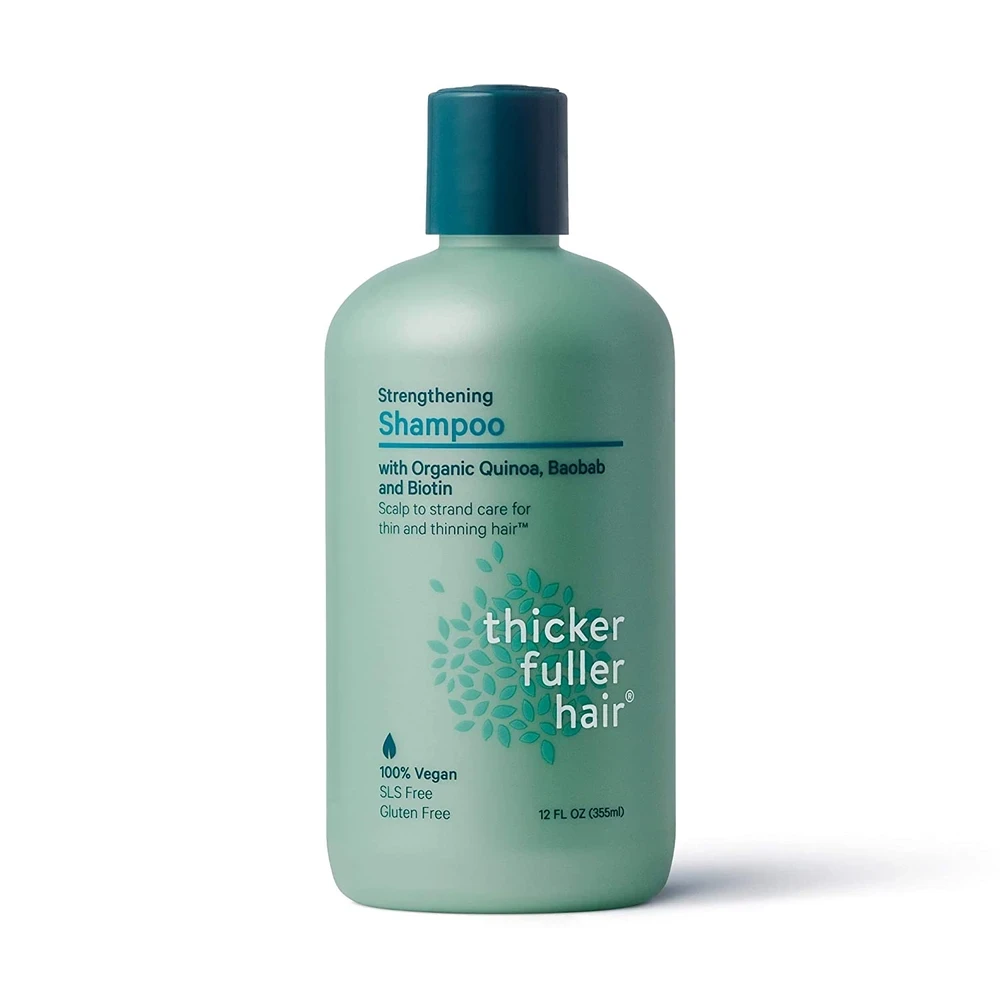 Thicker Fuller Hair Strengthening Shampoo with Organic Quinoa, Baobab & Biotin  12 fl oz