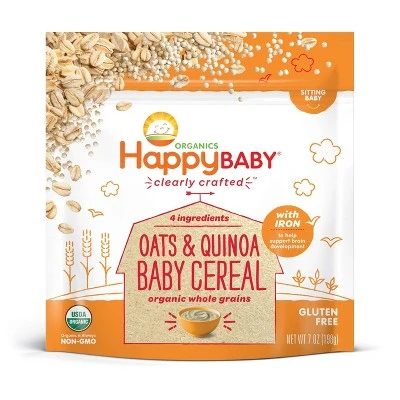 HappyBaby Oats & Quinoa Ancient Grains Baby Cereal  7oz
