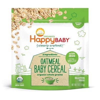 HappyBaby Oatmeal Baby Cereal  7oz