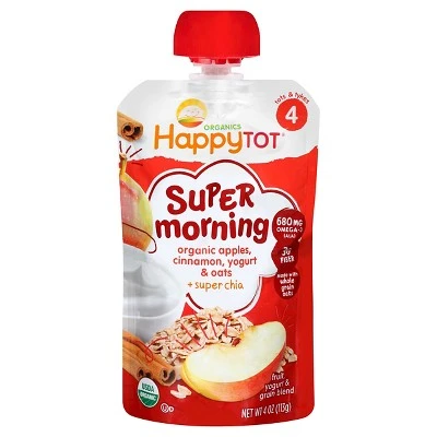Happytot Super Morning Organic Fruit Yogurt & Grain Blend