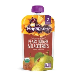 Happy Family Happybaby Organics Organic Baby Food, Pears, Squash & Blackberries, Pears, Squash & Blackberries