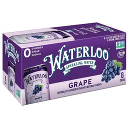 Waterloo Sparkling Water Waterloo Grape Sparkling Water 8pk/12 fl oz Cans
