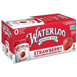 Waterloo Sparkling Water Waterloo Strawberry Sparkling Water 8pk/12 fl oz Cans