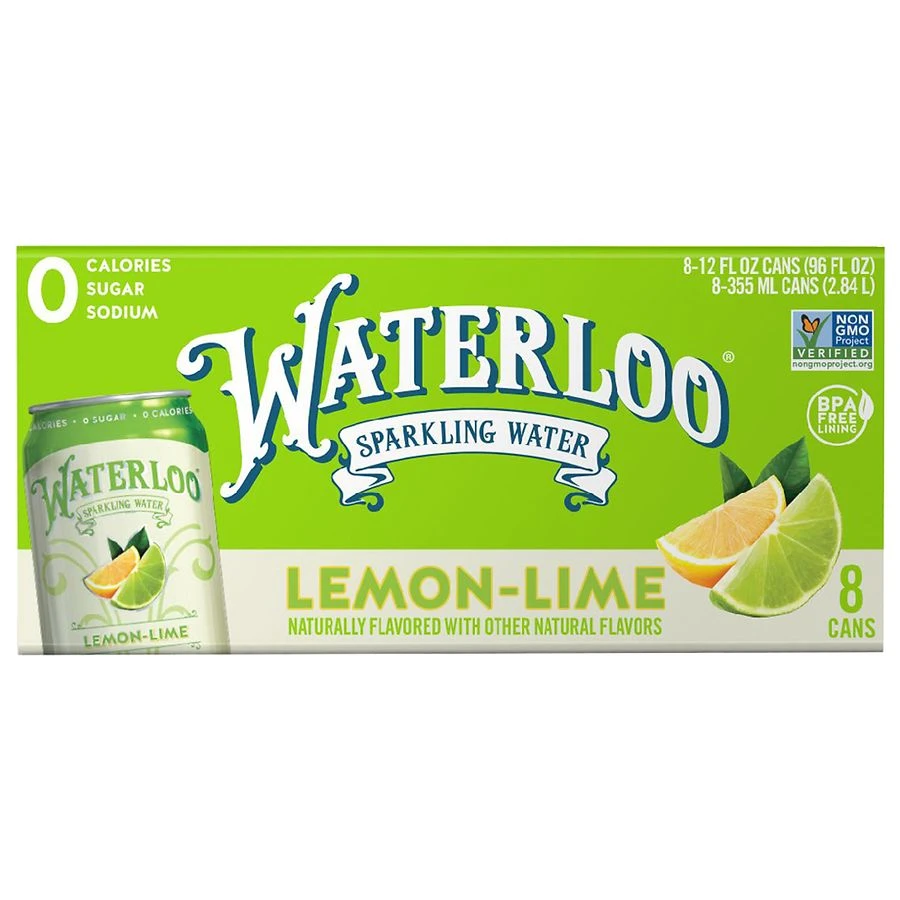 Waterloo Lime Sparkling Water  8pk/12 fl oz Cans