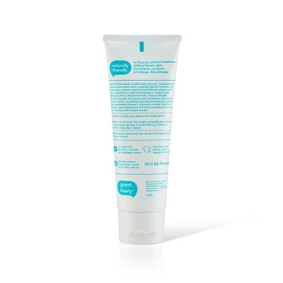 Hello Naturally Friendly Antiplaque + Whitening Fluoride Free Toothpaste, Natural Peppermint