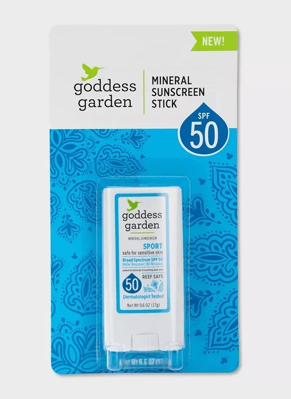 Goddess Garden Sport Natural Sunscreen Stick  SPF 50  0.6oz