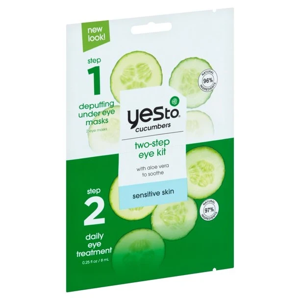Yes To Cucumbers 2 Step Single Use Eye Kit Buh Bye Bags & Dark Circles!