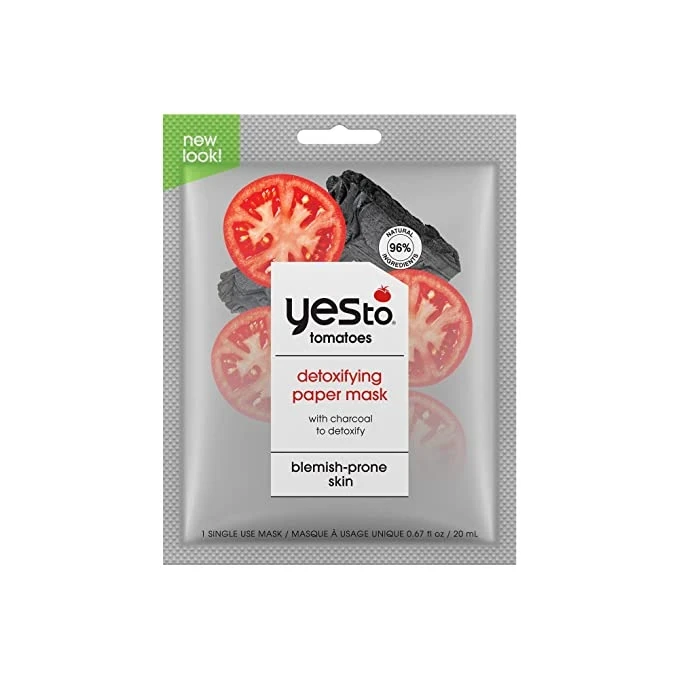 Yes to Tomatoes Detoxifying Charcoal Bubbling Paper Mask