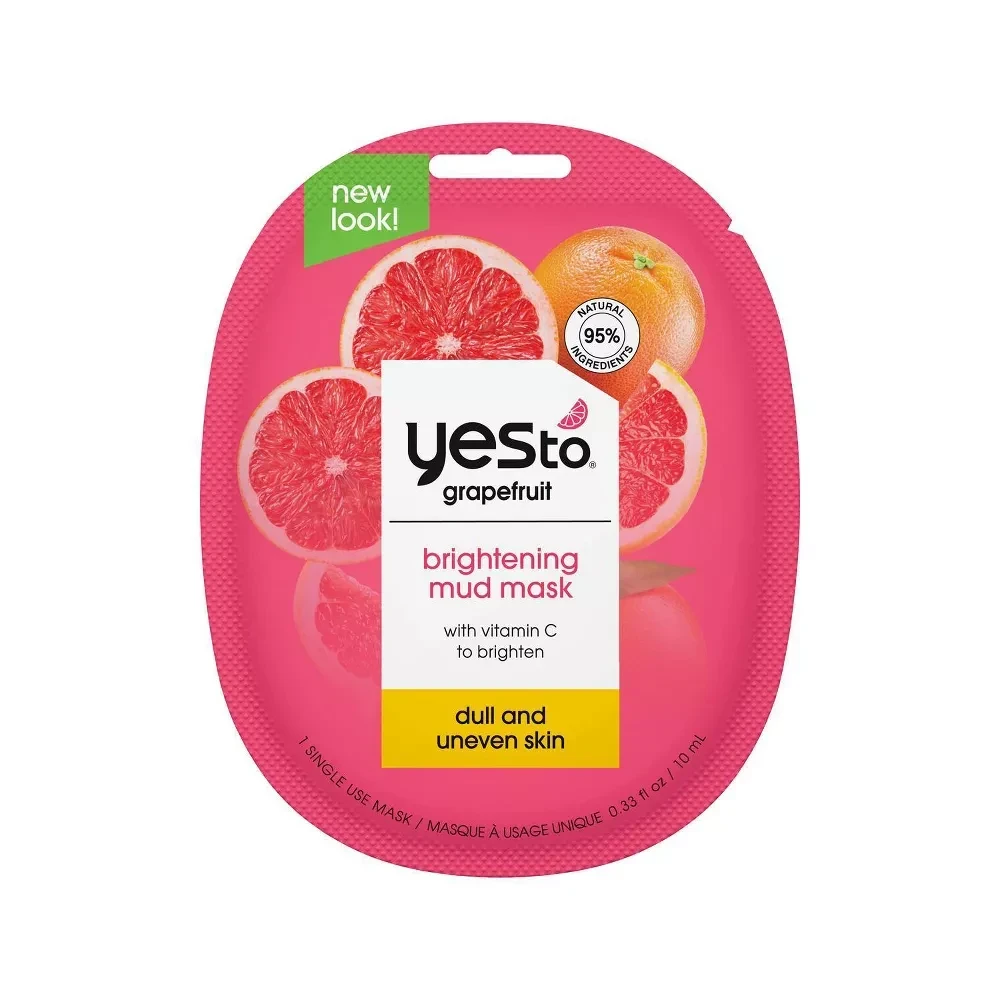 Yes To Grapefruit Single Use Mud Face Mask .33oz