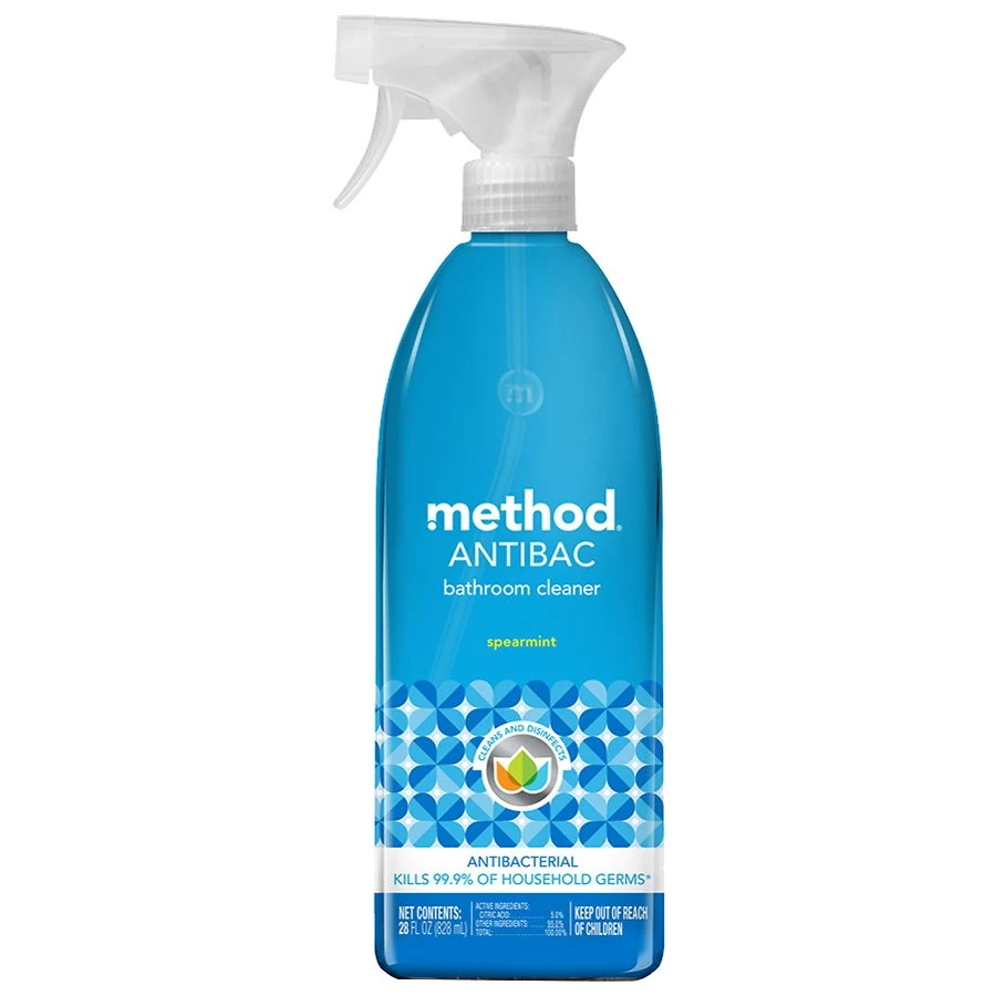 Method Antibacterial Bathroom Cleaner Spearmint Spray Bottle 28 fl oz
