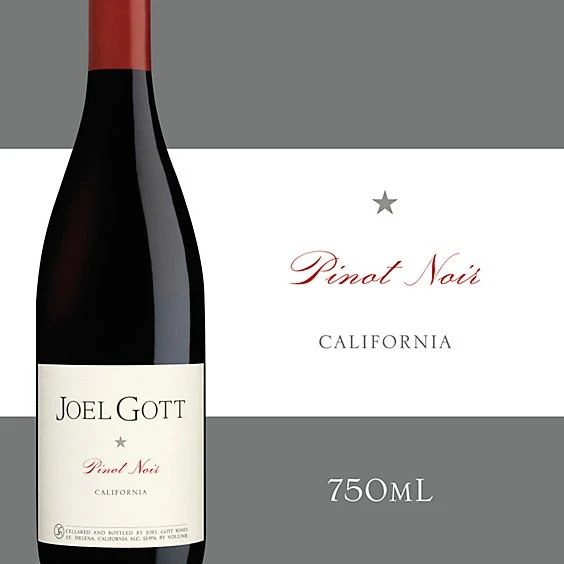 Joel Gott CA Pinot Noir Red Wine  750ml Bottle