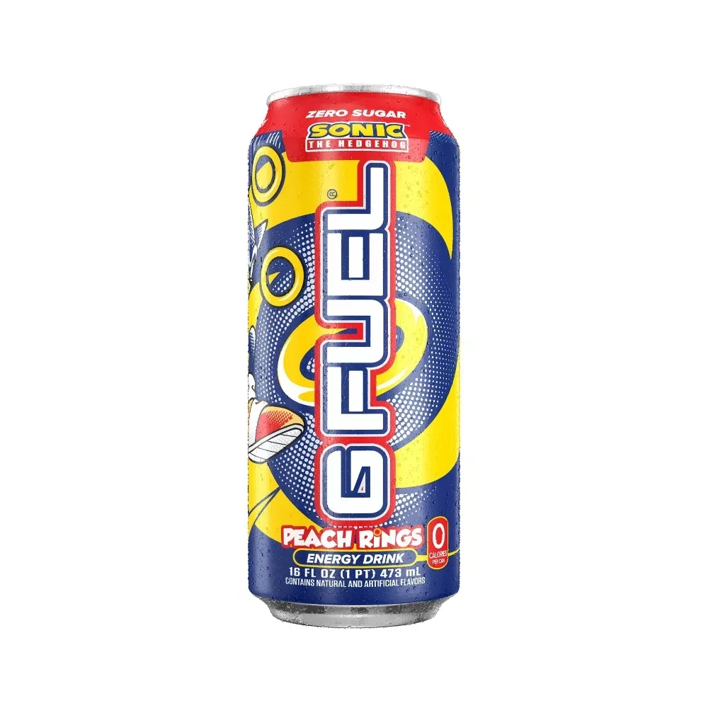 G Fuel Sonic Peach Energy Drink, 16 fl oz Can