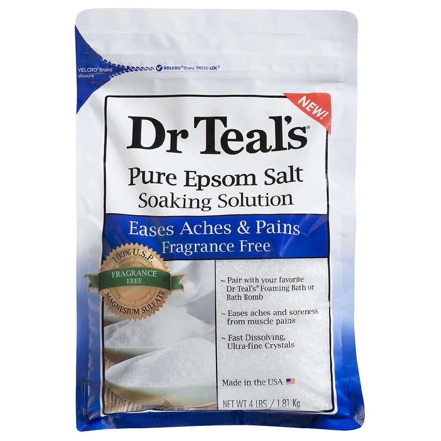 Dr Teal's Pure Epsom Bath Salt Soaking Solution 64oz
