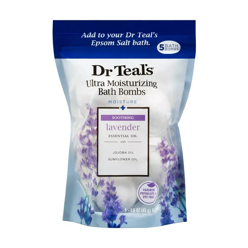 Dr Teal's Soothing Lavender Ultra Moisturizing Bath Bombs  5ct