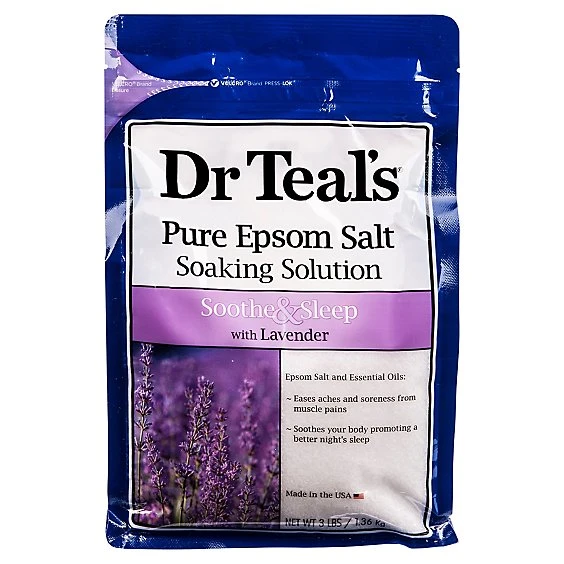 Dr Teal's Pure Epsom Salt Soothe & Sleep Lavender Soaking Solution  48oz