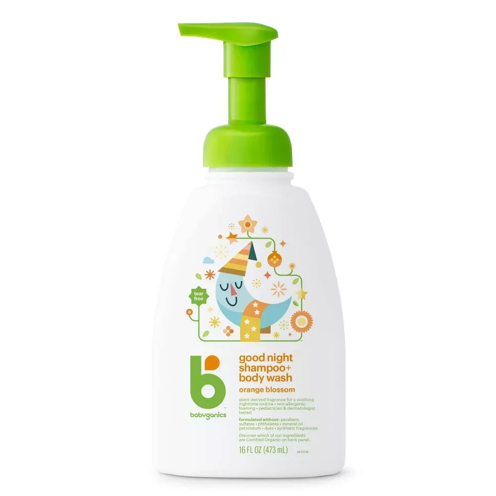 Babyganics Shampoo + Body Wash Orange Blossom 16oz (3pk)