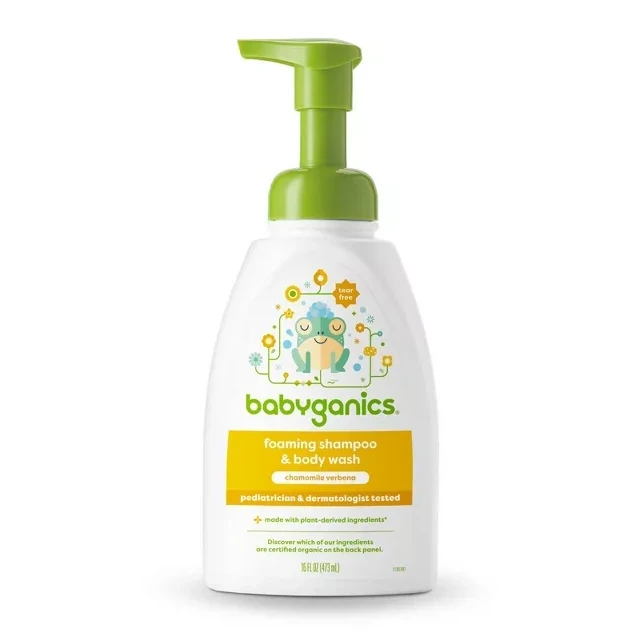 Babyganics Baby Shampoo + Body Wash Pump Bottle  16 fl oz