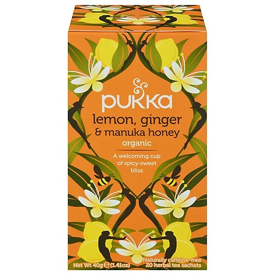 Pukka Lemon, Ginger & Manuka Honey Tea Bags  20ct
