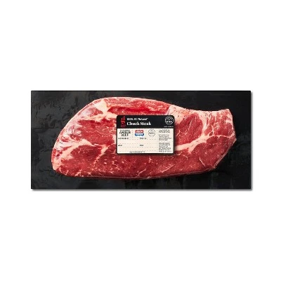 USDA Choice Angus Beef Chuck Steak 0.93 1.55 lbs price per lb Good & Gather™