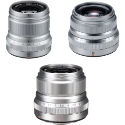 FUJIFILM FUJIFILM XF 50mm, 35mm, and 23mm f/2 WR Lenses Kit (Silver)