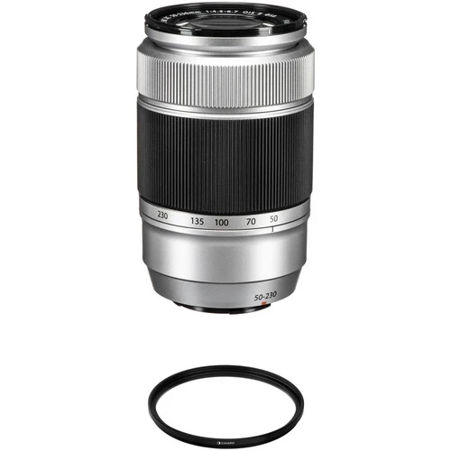 FUJIFILM XC 50-230mm f/4.5-6.7 OIS II Lens with UV Filter Kit (Silver)