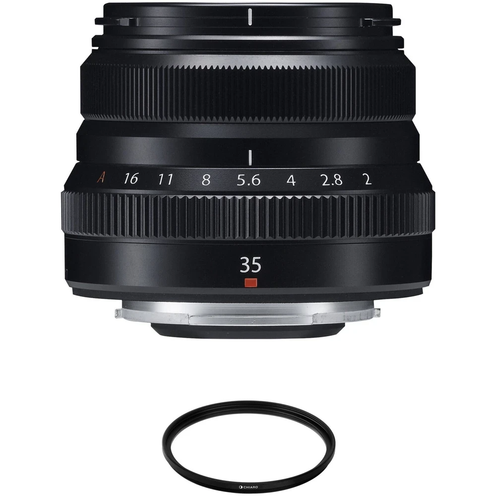 FUJIFILM XF 35mm f/2 R WR Lens with UV Filter Kit (Black)